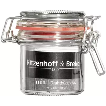Ritzenhoff & Breker MIA befőttesüveg / tárolóüveg, 125 ml, üveg fémkapcsos zárral és gumitömítéssel, 6 darabos készlet (813135)