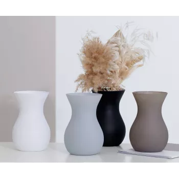 Ritzenhoff & Breker ANNALENA matt fekete üveg virágváza, kúpos, 180 mm 816693