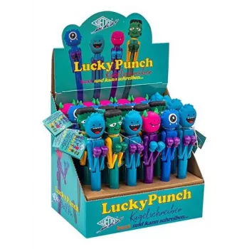 WEDO Monster golyóstoll Lucky Punch, különböző színek, mechanikus dobozfunkció, kék tinta, 1 darab (252 2399)