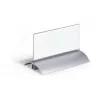 DURABLE PRESENTER DE LUXE Desk Name Plate, Double-Sided, 61 x 150 mm Insert, Clear Acrylic, 2 Pieces 820119