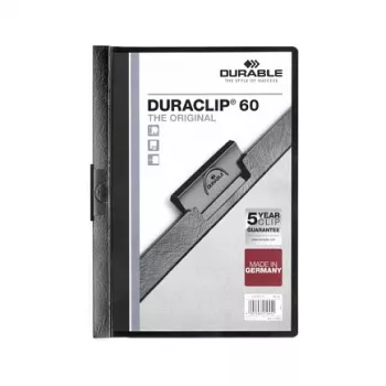 DURABLE DURACLIP 60 A4 iratcsipesz fekete (25 darabos csomag) 220901