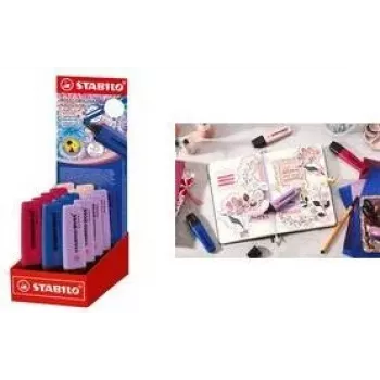 STABILO BOSS ORIGINAL NatureCOLORS szövegkiemelő display, ékhegy 2-5 mm, különböző színek, 15 darab 70/15-6