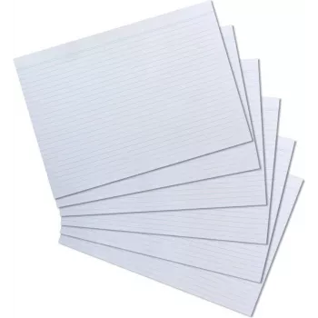 Herlitz karteikártyák DIN A4, vonalazott, fehér, 170 g/m², famentes, kék vonalazás, kétoldalas (10621282)