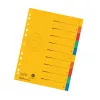 Herlitz A4 túlméretes kartonregiszter, 10 részes, üres fülek, 5 szín, manila újrahasznosított karton, előlyukasztott szervezési nyomtatással 300006188