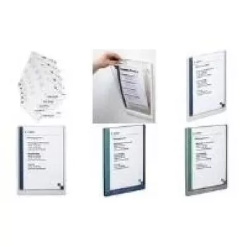 DURABLE CLICK SIGN A4 álló tájékoztató tábla, ezüst keret, tükröződésmentes, csavarozható 486702