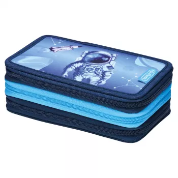 Herlitz TriCase Cosmic Explorer 31 részes tolltartó, poliészter, 3 rekesz, 3 cipzár 400197093
