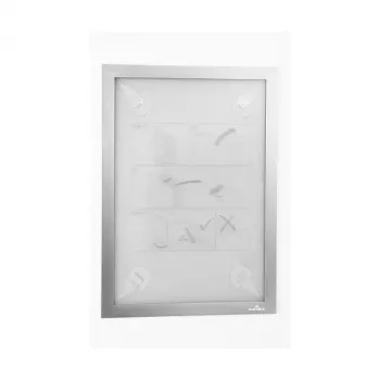 DURABLE DURAFRAME WALLPAPER A4 öntapadós információs keret, ezüst, 484323
