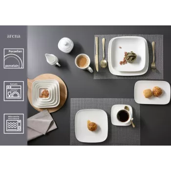 Ritzenhoff & Breker ARENA desszerttányér 210 mm porcelán, 6 darabos készlet 583748