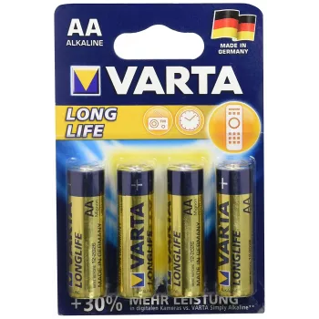 VARTA Longlife AA alkáli elem 1,5V 2750mAh 4 darabos csomag (04106110414)