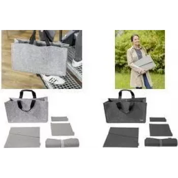 SIGEL BAB02 Desk Sharing Bag Basic L, sötétszürke, 5 részes készlet