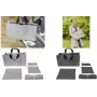 SIGEL BAB02 Desk Sharing Bag Basic L, sötétszürke, 5 részes készlet