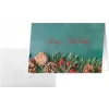 SIGEL DS642 Green Christmas A6 Landscape Folded Card, 250 gsm White Cardboard, Inkjet/Laser/Copier, 5 Cards with Envelopes