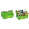 allit McPlus Carry Jardinier szerszámkosár, zöld, ergonomikus alumínium fogantyú, 2 nagy rekesz, 1 darab (8500906006)