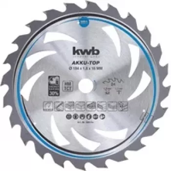 kwb 586154 keményfém körfűrészlap 184 x 16 x 1,2 mm, 24 fog