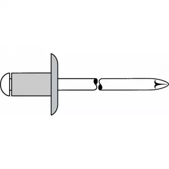 Gesipa vaknits alumínium/acél 5x25 mm nagy fej K14 szorítási tartomány 15,0-20,0 mm (250 darabos csomag) 1454126