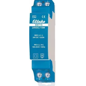 Eltako SNT15-24VDC/15W DIN-sínre szerelhető kapcsolóüzemű tápegység 24V DC 15W 0,625A 20000168