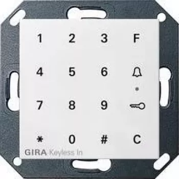 GIRA 260503 billenőkapcsoló fény szimbólummal System 55-höz, tiszta fehér