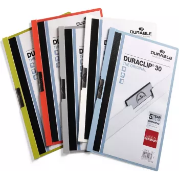 DURABLE DURACLIP 30 A4 iratcsipesz kék (25 darabos csomag) 220057