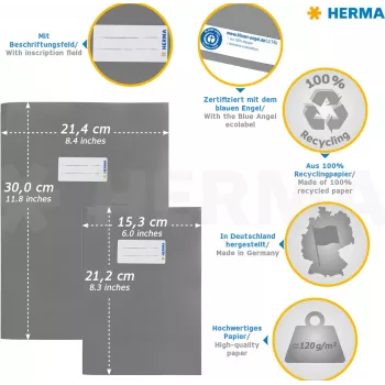 HERMA boríték füzetekhez A4 barna papír 214 x 300 mm 1 db 7097