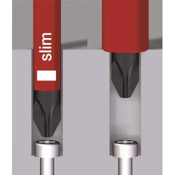Wiha VDE PlusMinus csavarhúzó SoftFinish electric slimFix 3281 SL/PH 1 peng hossza 80 mm (35502)