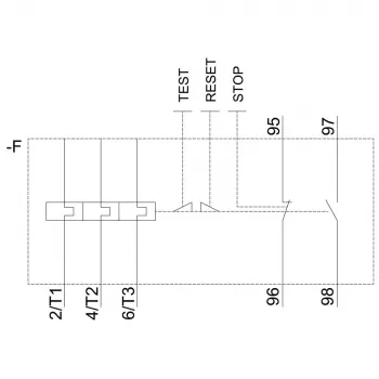 SIEMENS túlterhelés-relé 11-16 A, Class 10, S0, 3 pólusú, 1NO+1NC, csavaros csatlakozók, 3RU2126-4AB0