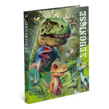 HERMA Dino World A4 gyűrűs mappa, stabil karton, 2 gyűrűs mechanika, 30 mm gerinc, teljes felületen nyomtatott, oklevelekhez és iskolai holmikhoz 20160