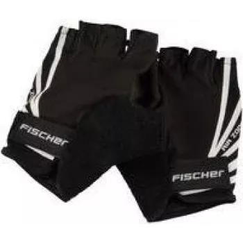 FISCHER kerékpáros kesztyű Sport, S/M méret, párnázott tenyér, lélegző kézhát, tépőzáras, uniszex, félujjas 86313