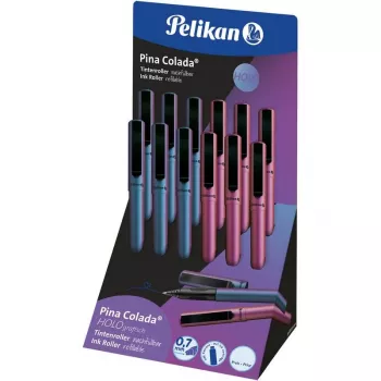 Pelikan Pina Colada Holo rollertoll - display 12 darabbal, holografikus metál lakk, középkék tinta 300007994