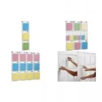 HELIT PLACATIV fali display, 12 rekesz, 1/3 DIN A4 álló, kristálytiszta, SAN H6812202