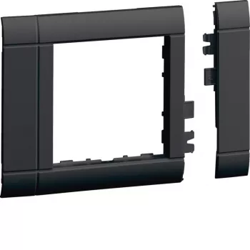 Hager GR0800A9011 keretfedél OT800 kábelbevezetéshez, 80mm, grafitfekete (RAL 9011)