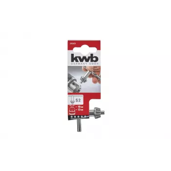 KWB fúrótokmánykulcs fogaskoszorús fúrótokmányhoz, S2, 10 mm fogaskerék, edzett acél, fekete fogantyú 285820