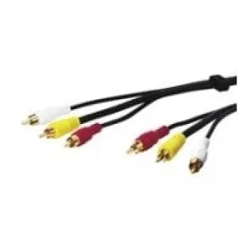 Wentronic AVK 201-150 1,5m 3 x RCA dugó 3 x RCA dugóra audio-/videokábel - fekete 50139