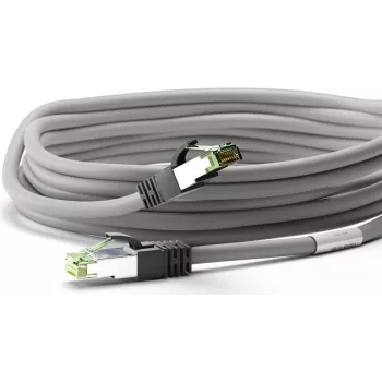 Wentronic Goobay CAT 8.1 patchkábel, S/FTP (PiMF), szürke, 25 m - LSZH halogénmentes, réz AWG 24 (55144)