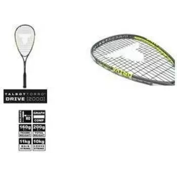 TALBOT torro Drive 2000 squashütő, fekete/sárga, Allround-Plus Balanced 251002