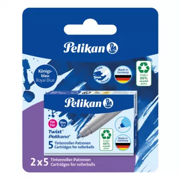 Pelikan golyóstoll tintapatronok 5 darabos csomag kék (824705)
