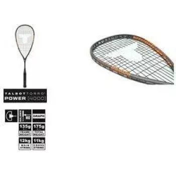 TALBOT TORRO Power 4000 squashütő, fekete/narancssárga, kiegyensúlyozott offenzív, Y-konstrukció 251004