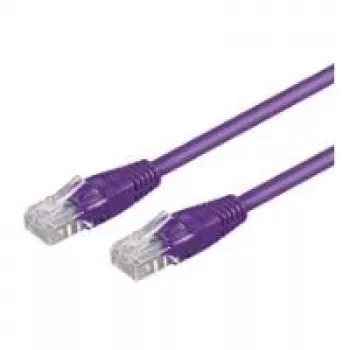 Wentronic 7 m CAT5e UTP hálózati patchkábel, RJ45 dugó-dugó, aranyozott érintkezők, lila 95246