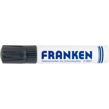FRANKEN JumboMarker whiteboard marker, ékhegy 4-12 mm, fekete, utántölthető, szárazon törölhető, szagtalan, 1 darab (Z1910 10)