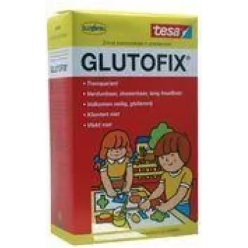tesa Glutofix gyerek ragasztópor, fehér, 500 g, cellulóz alapú, vízzel keverhető, oldószermentes, 1 darab 08658-00001-01