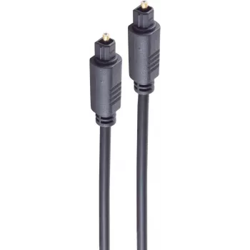 SHIVERPEAKS 3,0 m Toslink - Toslink optikai audiokábel, aranyozott csatlakozók, fekete BS69004-3.0