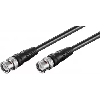 Wentronic Goobay BNC összekötő kábel, fekete, 3 m - BNC-dugó BNC-dugóra, 75 ohm koaxiális 50089