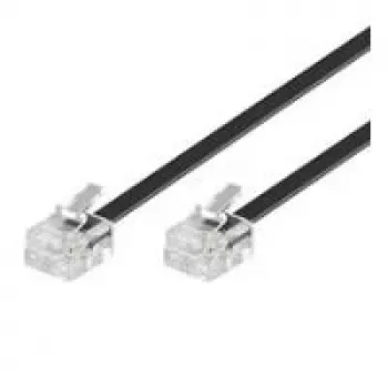 Wentronic Goobay moduláris összekötő kábel, fekete, 15 m - RJ11/RJ14 (6P4C) dugó - RJ11/RJ14 (6P4C) dugó 50320