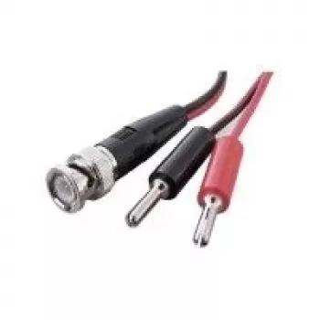 Voltcraft BNC dupla 4mm banándugóra mérőkábel 0,8m fekete/piros KC300B