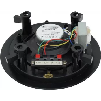 Omnitronic 80710211 100V-os PA hangszóró 5W fekete szélessávú fali szerelés IP44