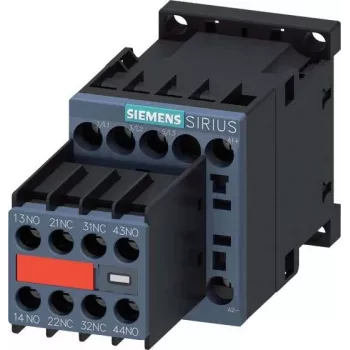 SIEMENS SIRIUS 3RT2 teljesítménykontaktor 5,5 kW 400 V 12 A 24 V DC 2NO+2NC csavaros csatlakozó 3RT20171BB443MA0