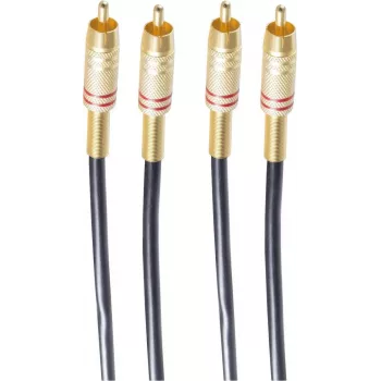 shiverpeaks BASIC-S 2x RCA 2x RCA audiokábel, 5,0 m, fekete BS40225