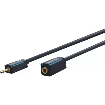 CLICKTRONIC MP3 audio hosszabbító kábel 3,5 mm sztereó jack dugó aljzatra 1,5 m fekete