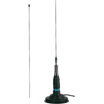 Midland Albrecht ML 145 mágneses talpú CB mobilantenna, 145 cm, 5/8 λ, 26-28 MHz, PL-259, 4 m RG-58 6305