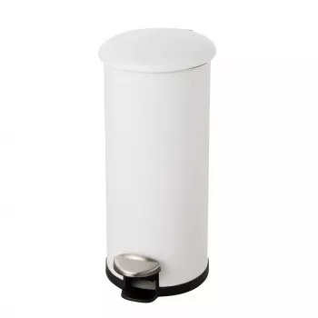 helit the zinc pedálos szemetes 20L fehér porszórt acél kerek Soft-Close H2406605
