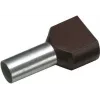 Cimco kettős érvéghüvely 1,5 mm² 8 mm részben szigetelt fekete 18 2470 100 db